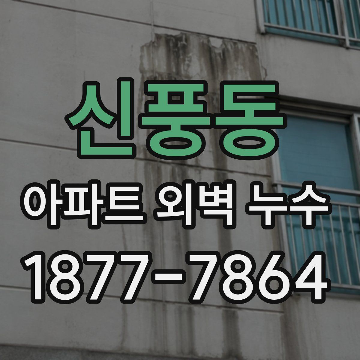 신풍동 아파트 외벽 누수