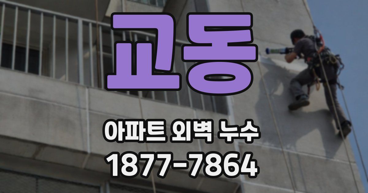 교동 아파트 외벽 누수