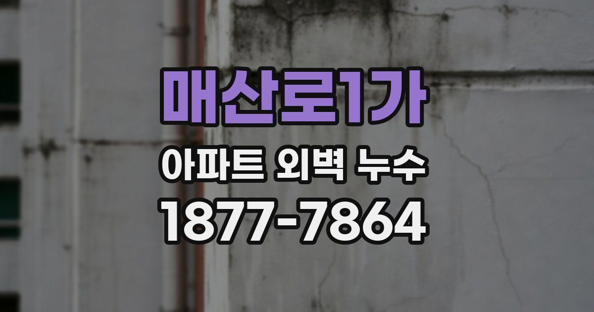매산로1가 아파트 외벽 누수