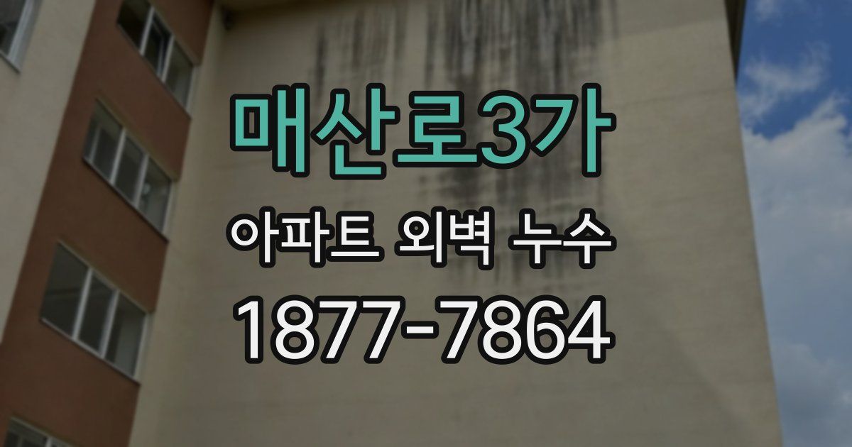 매산로3가 아파트 외벽 누수
