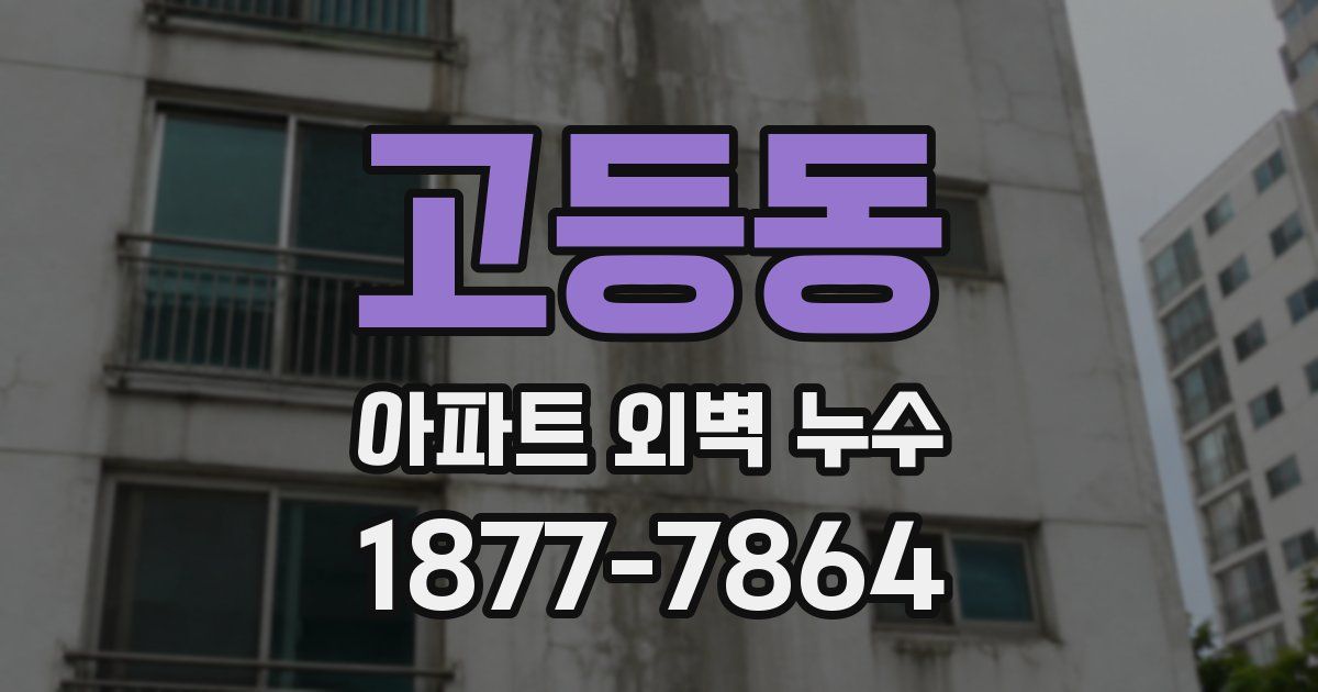 고등동 아파트 외벽 누수