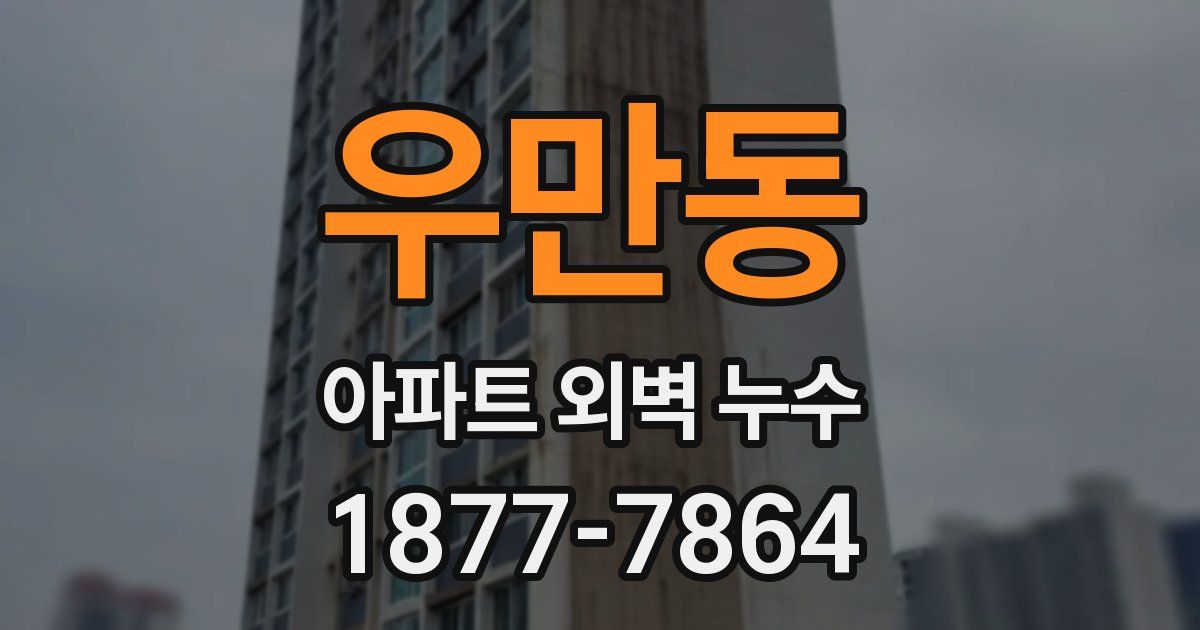 우만동 아파트 외벽 누수