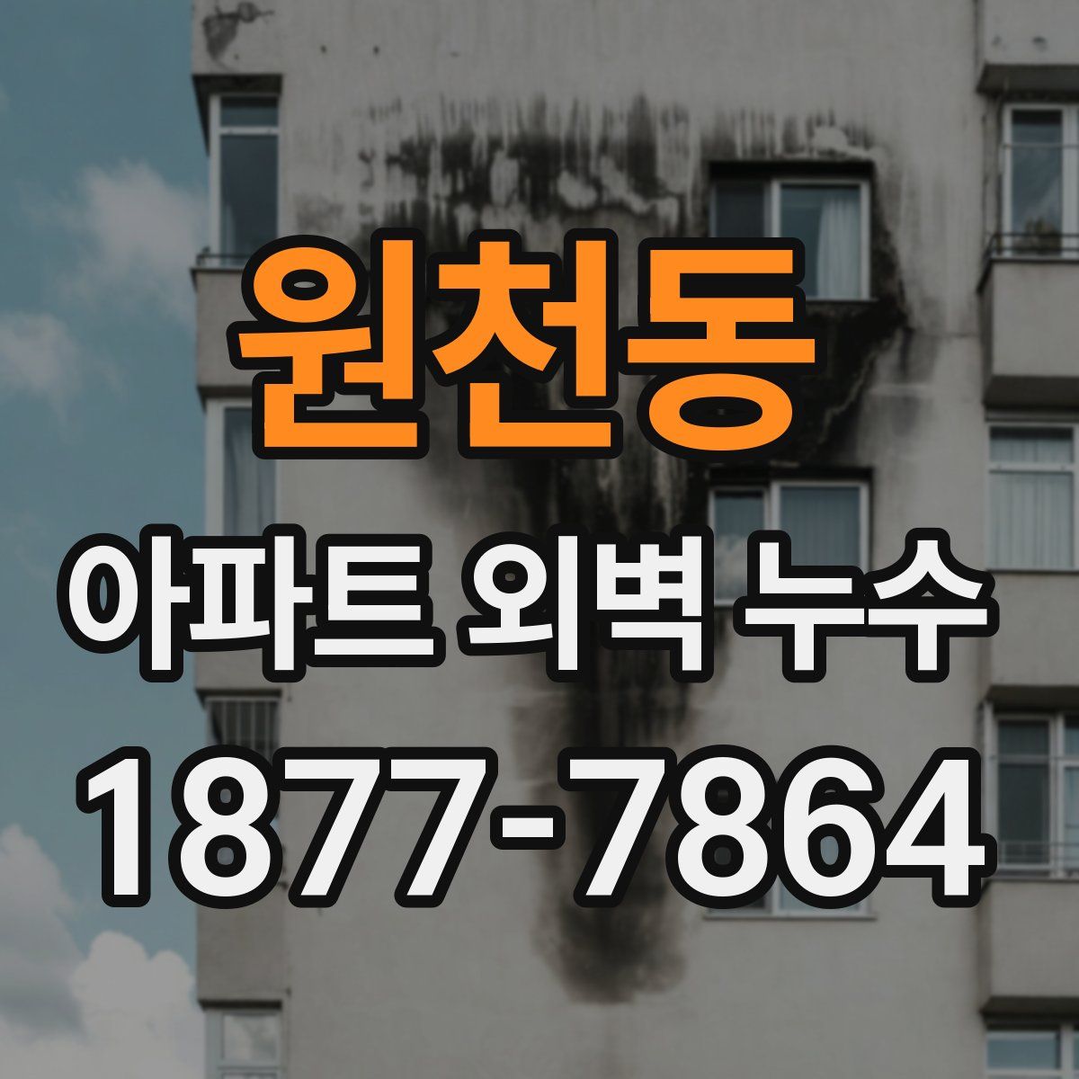 원천동 아파트 외벽 누수