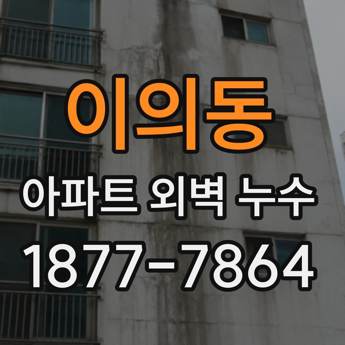 이의동 아파트 외벽 누수