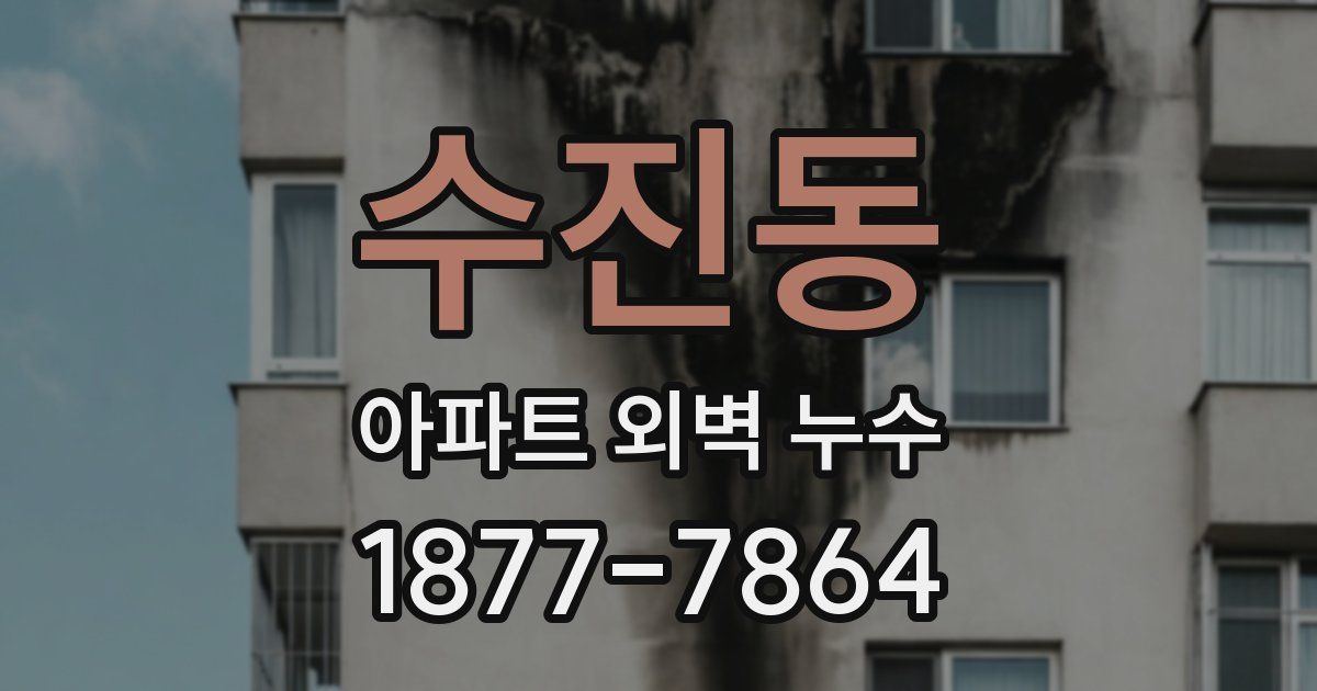 수진동 아파트 외벽 누수