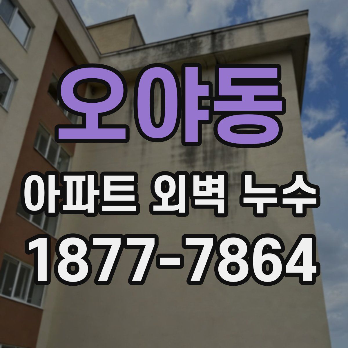 오야동 아파트 외벽 누수