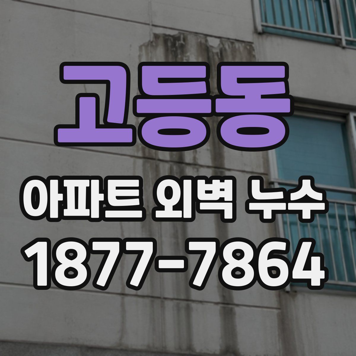 고등동 아파트 외벽 누수