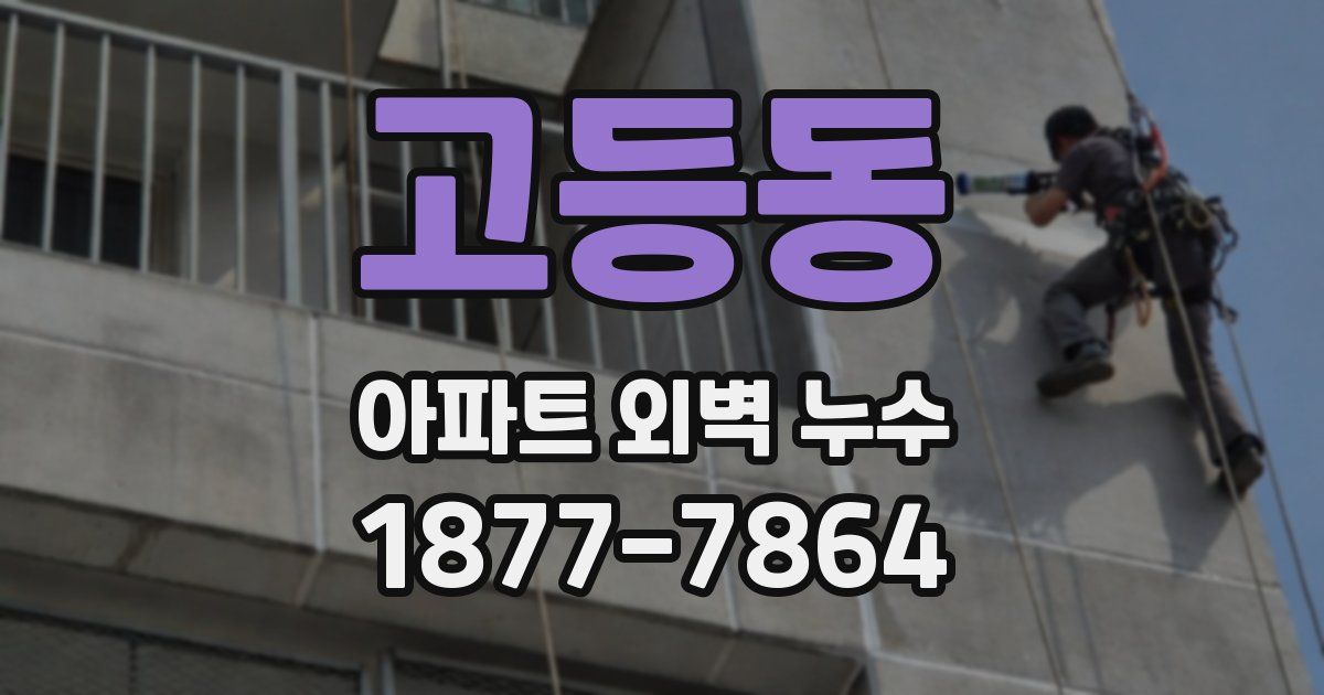 고등동 아파트 외벽 누수