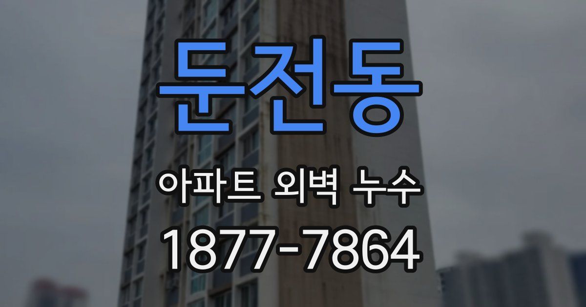 둔전동 아파트 외벽 누수