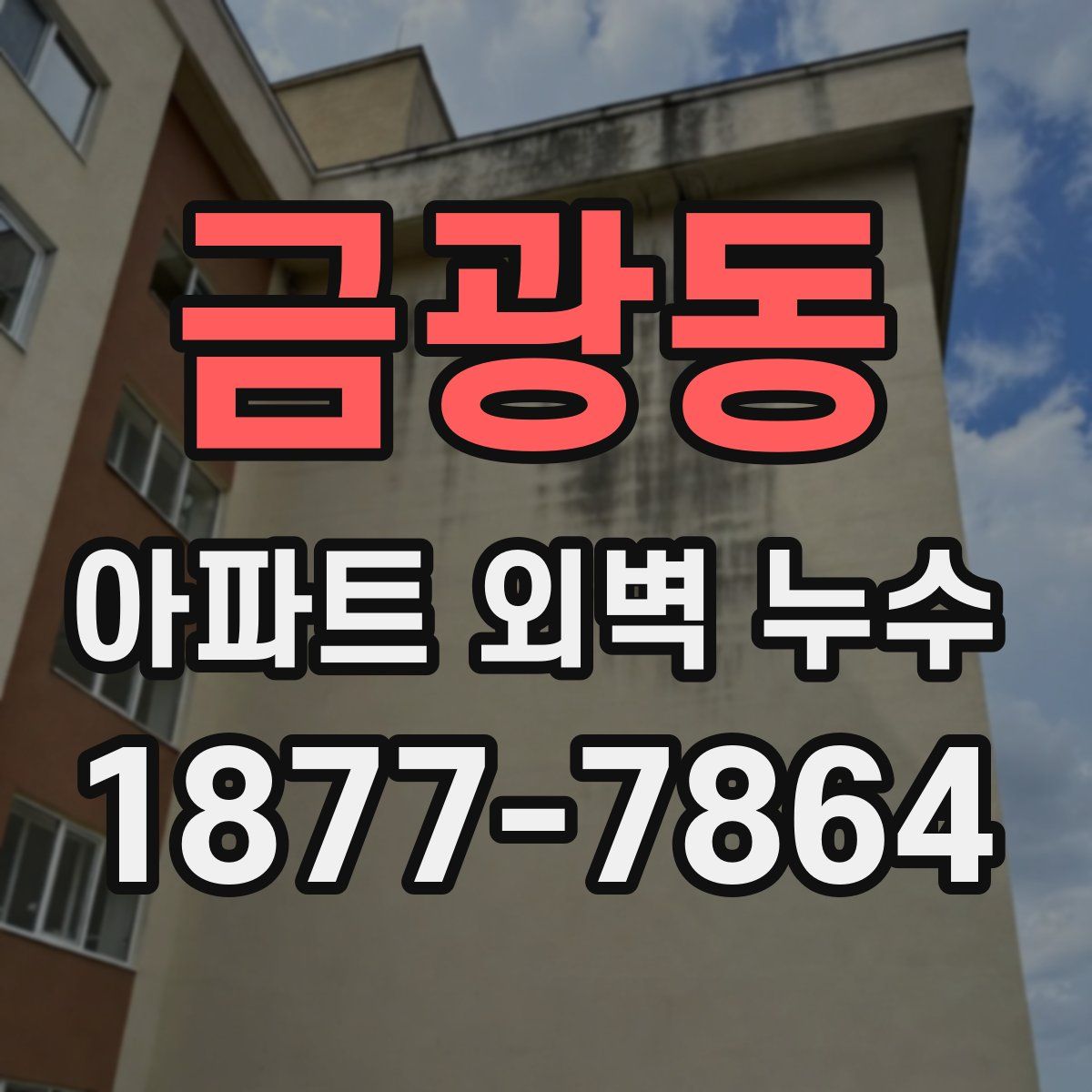 금광동 아파트 외벽 누수