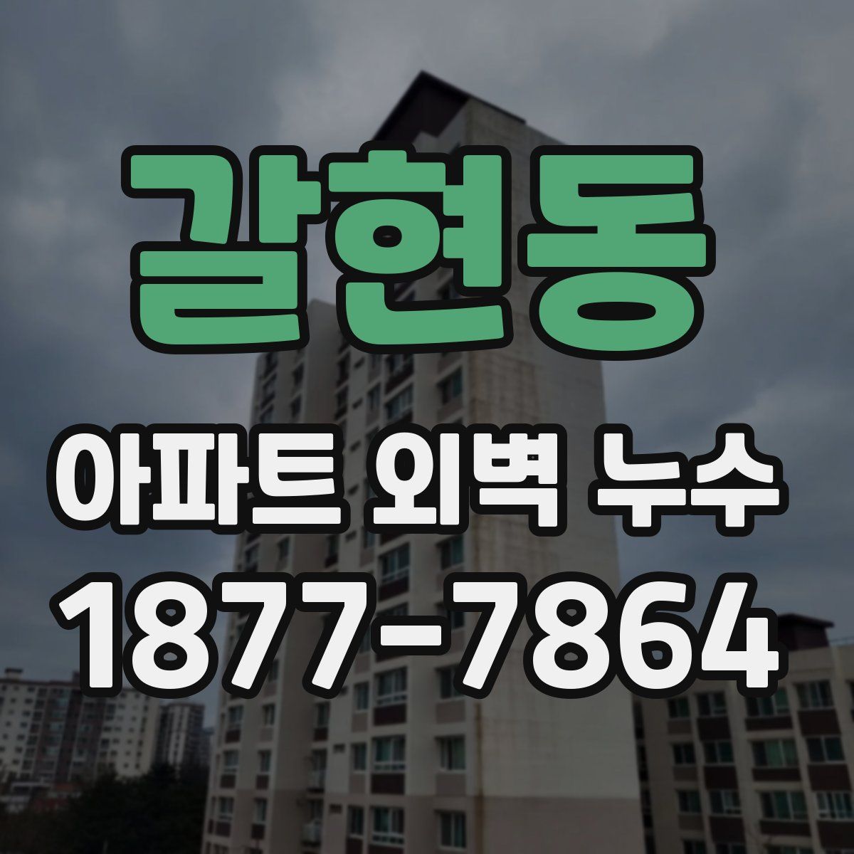 갈현동 아파트 외벽 누수