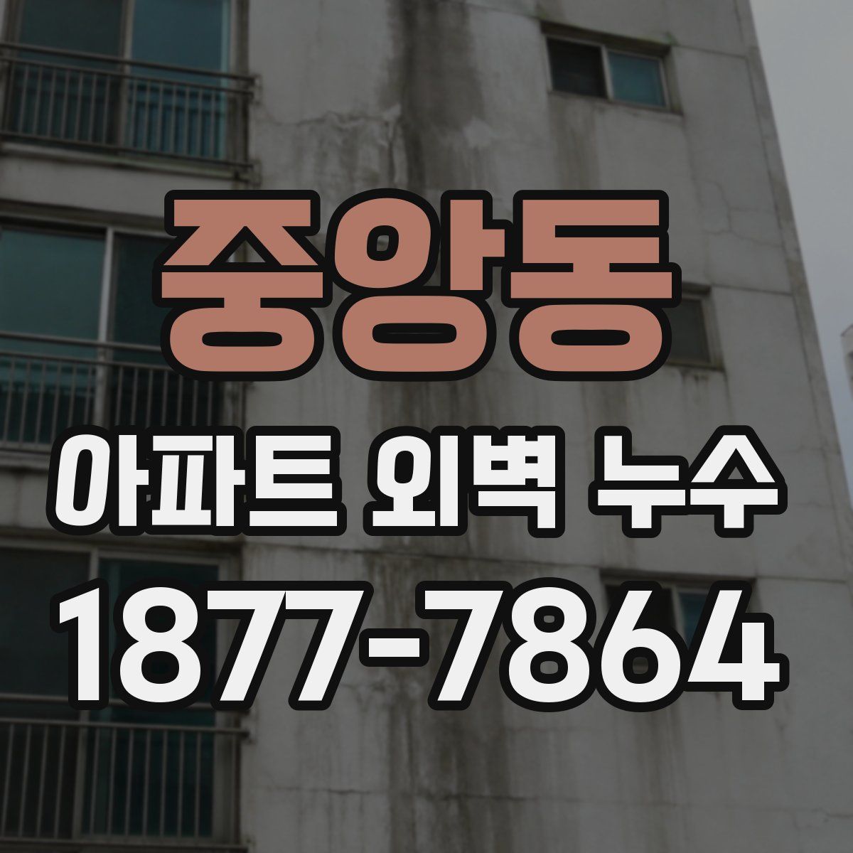 중앙동 아파트 외벽 누수