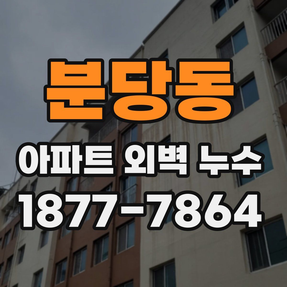 분당동 아파트 외벽 누수