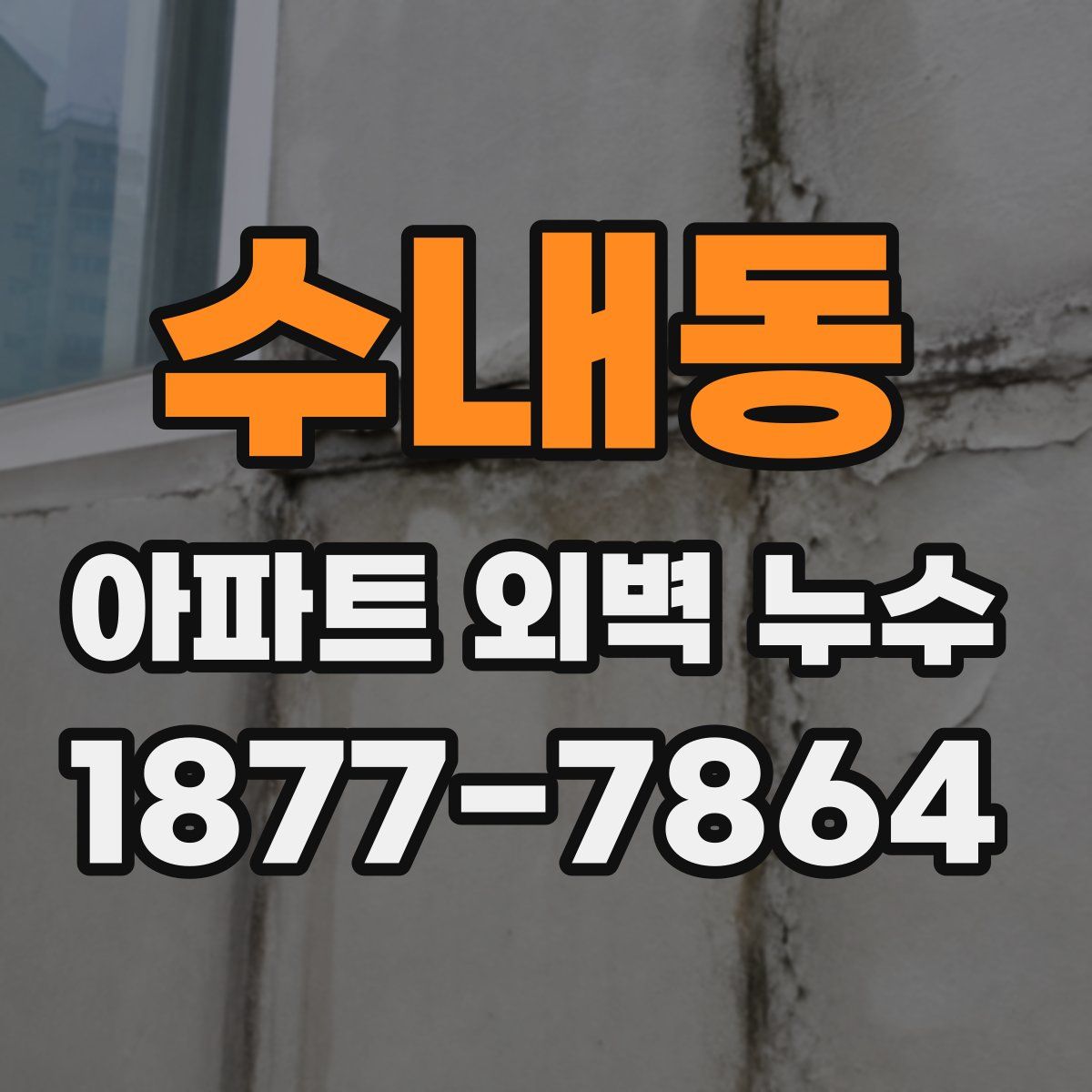 수내동 아파트 외벽 누수