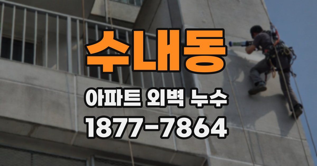 수내동 아파트 외벽 누수