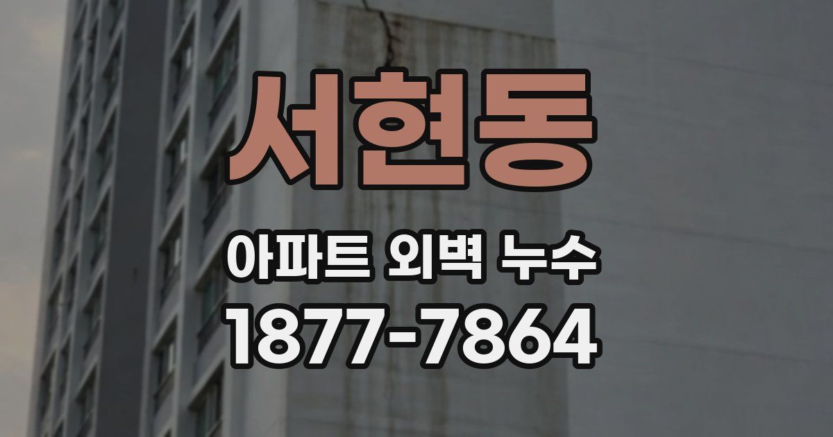 서현동 아파트 외벽 누수