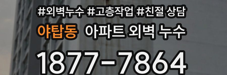 야탑동 아파트 외벽 누수