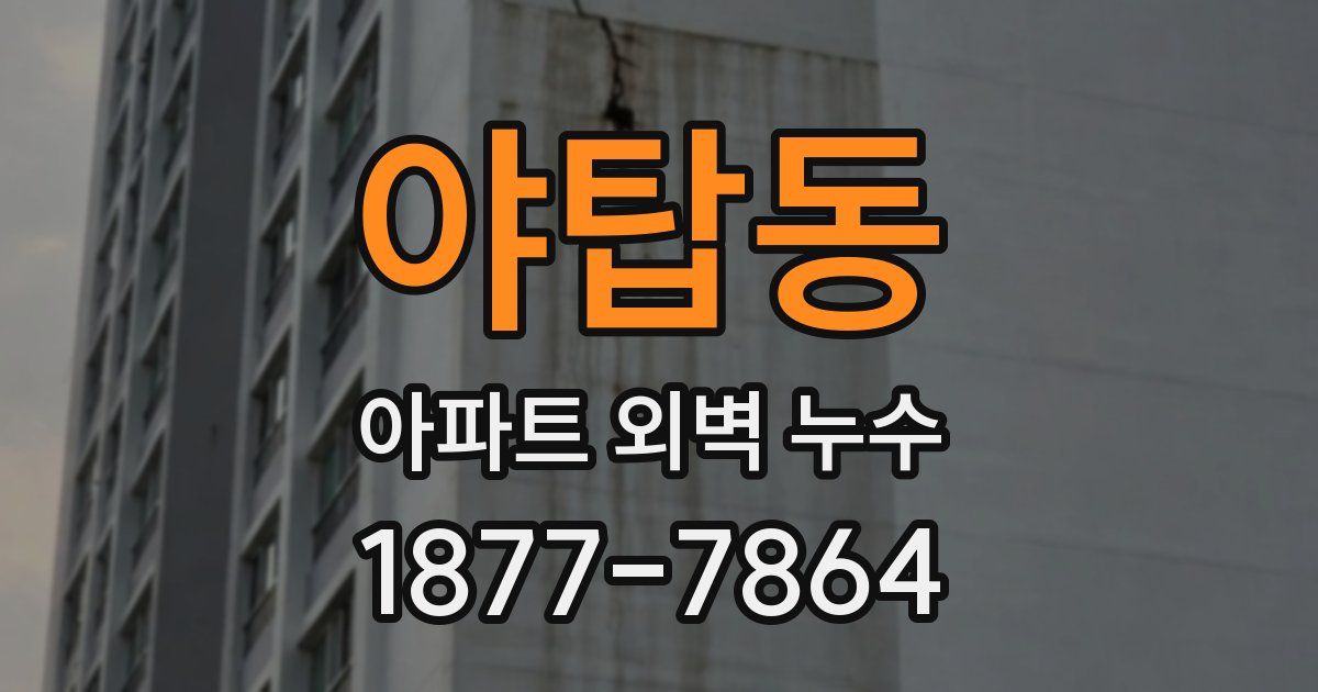 야탑동 아파트 외벽 누수
