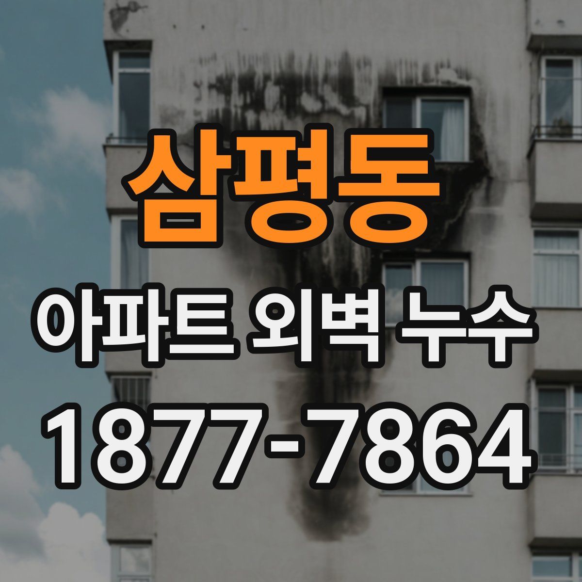 삼평동 아파트 외벽 누수