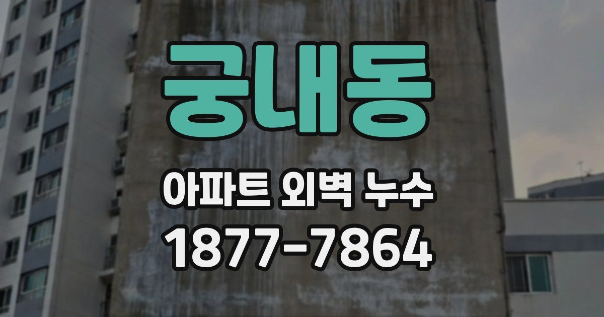 궁내동 아파트 외벽 누수