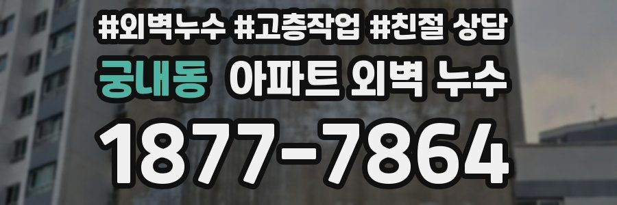 궁내동 아파트 외벽 누수