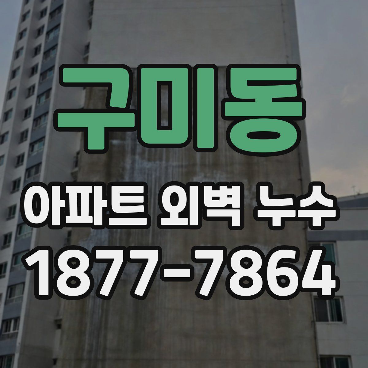구미동 아파트 외벽 누수