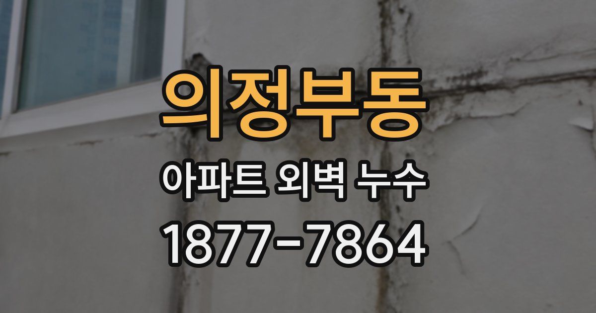 의정부동 아파트 외벽 누수