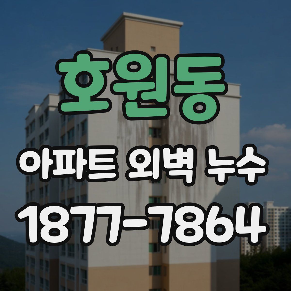 호원동 아파트 외벽 누수