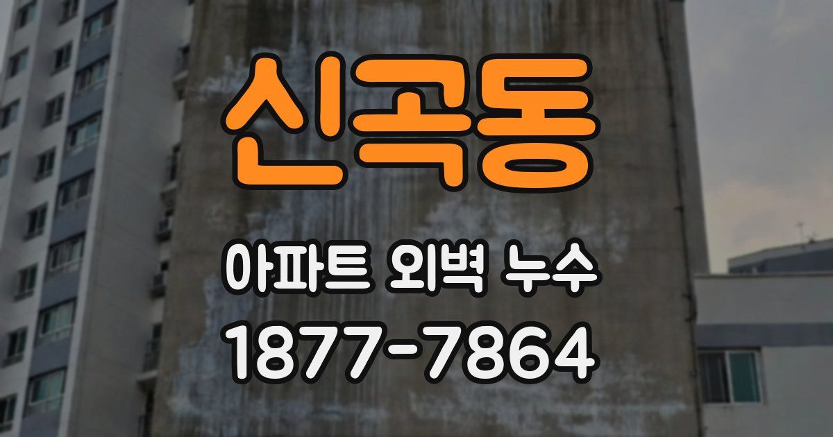 신곡동 아파트 외벽 누수