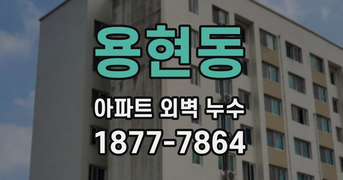 용현동 아파트 외벽 누수