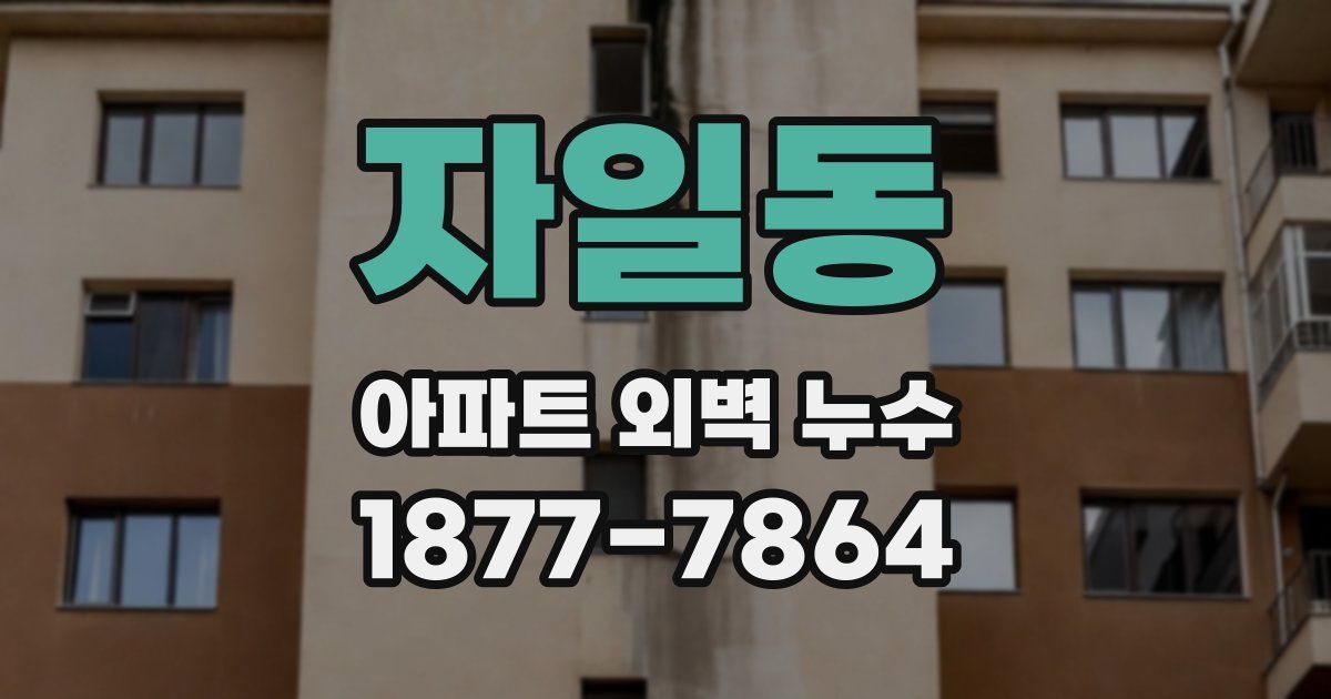 자일동 아파트 외벽 누수