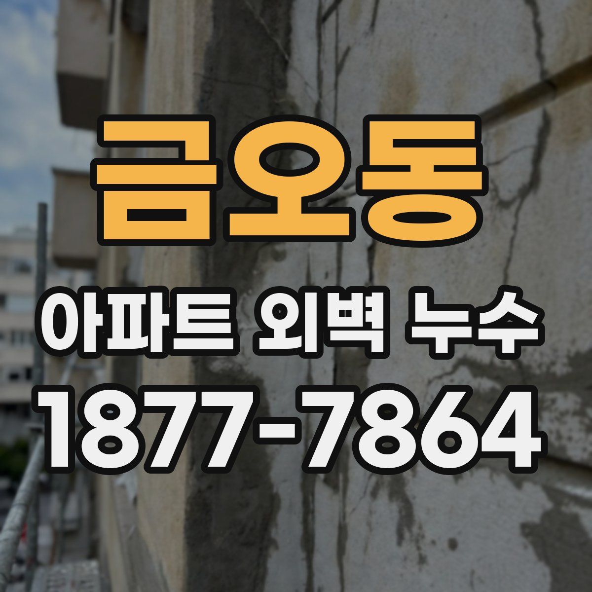 금오동 아파트 외벽 누수