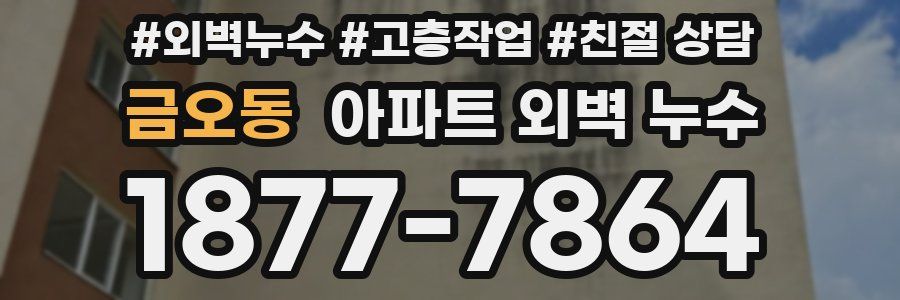 금오동 아파트 외벽 누수