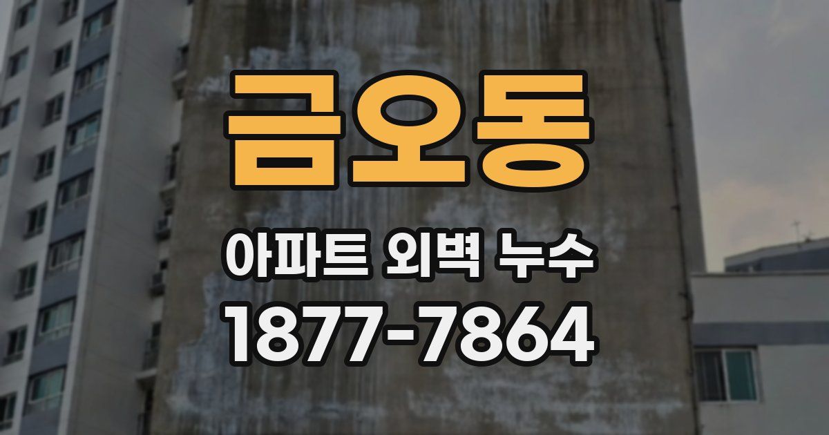 금오동 아파트 외벽 누수