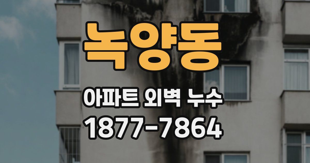 녹양동 아파트 외벽 누수