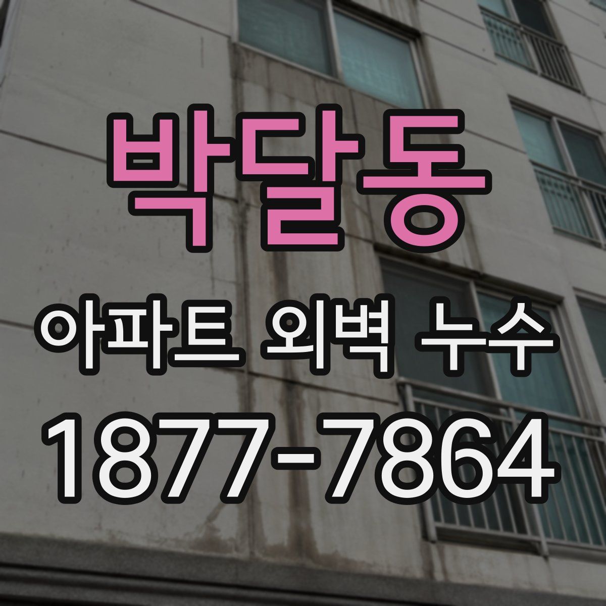 박달동 아파트 외벽 누수