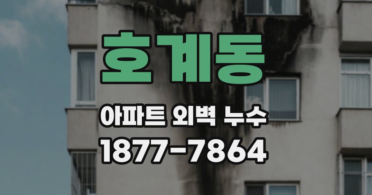 호계동 아파트 외벽 누수