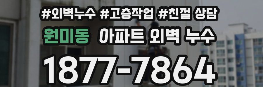 원미동 아파트 외벽 누수