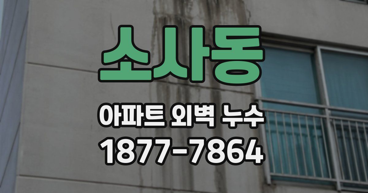 소사동 아파트 외벽 누수