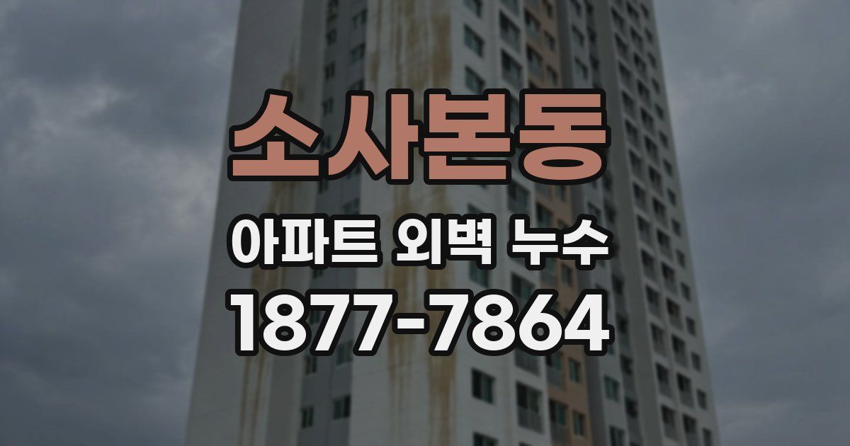 소사본동 아파트 외벽 누수