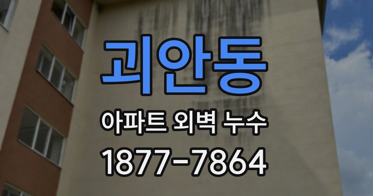 괴안동 아파트 외벽 누수