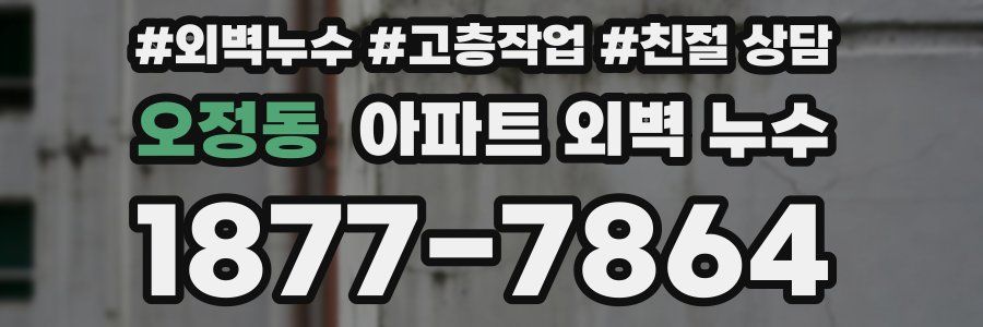 오정동 아파트 외벽 누수