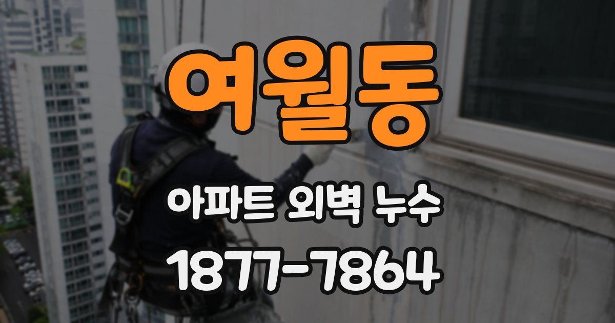 여월동 아파트 외벽 누수