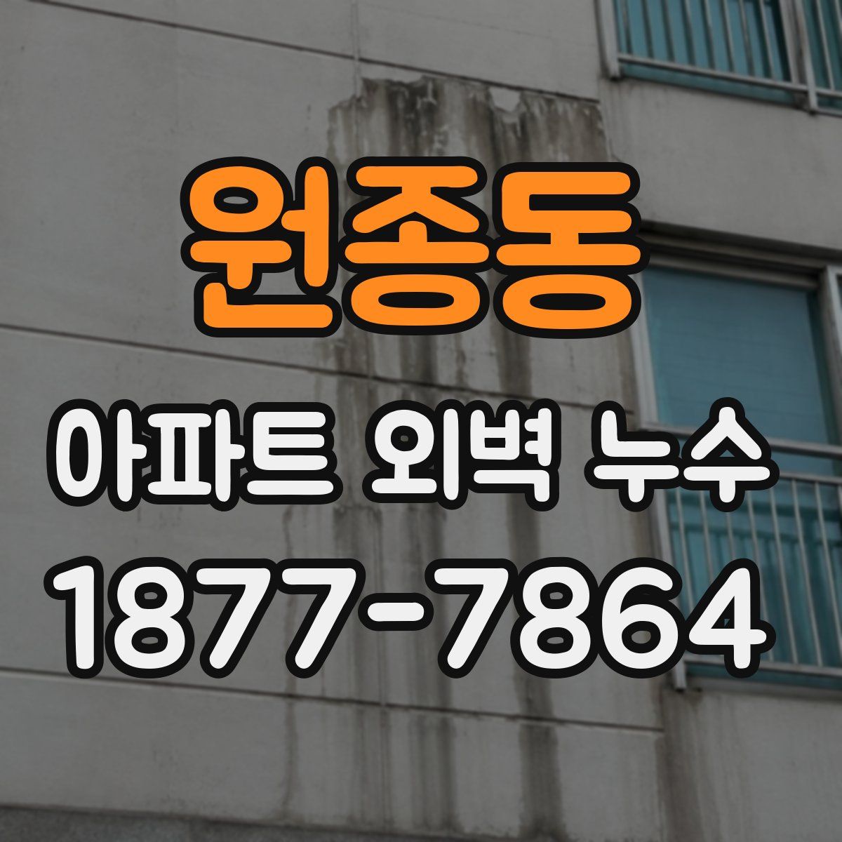 원종동 아파트 외벽 누수