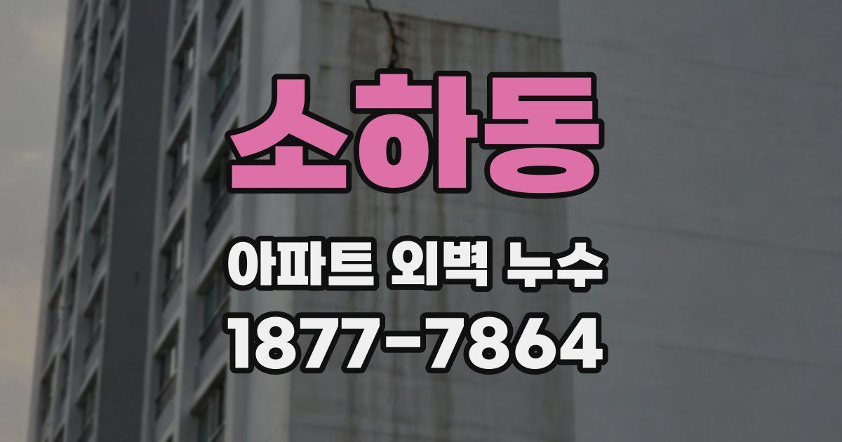 소하동 아파트 외벽 누수
