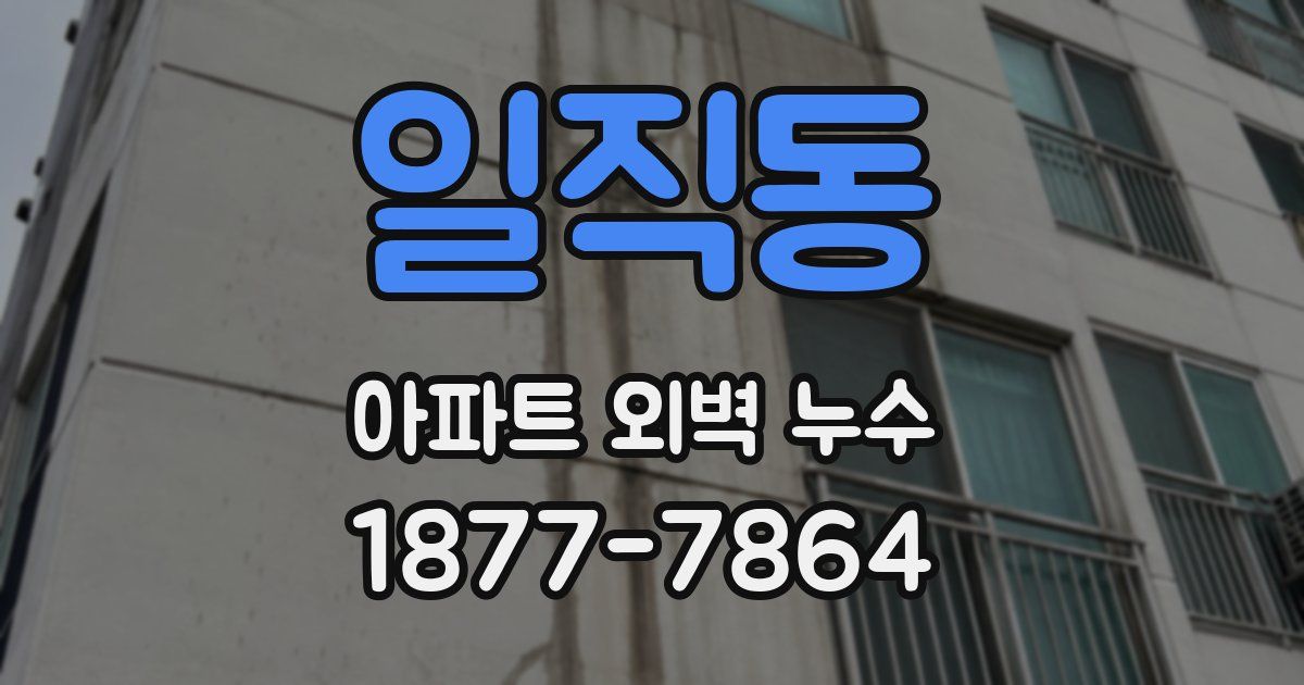 일직동 아파트 외벽 누수