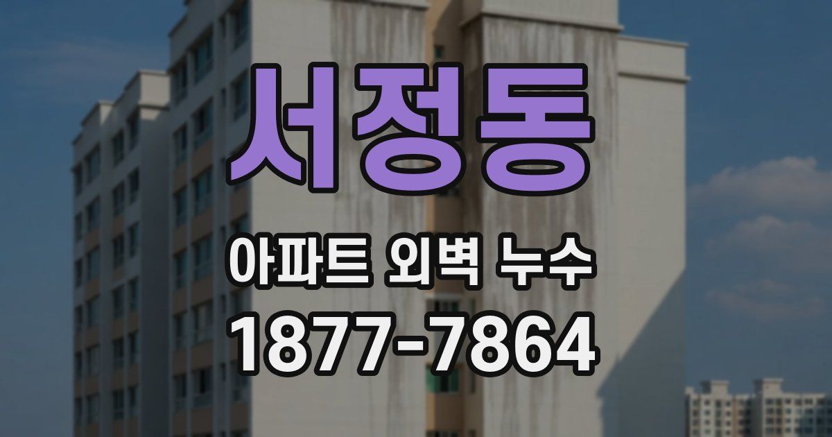 서정동 아파트 외벽 누수