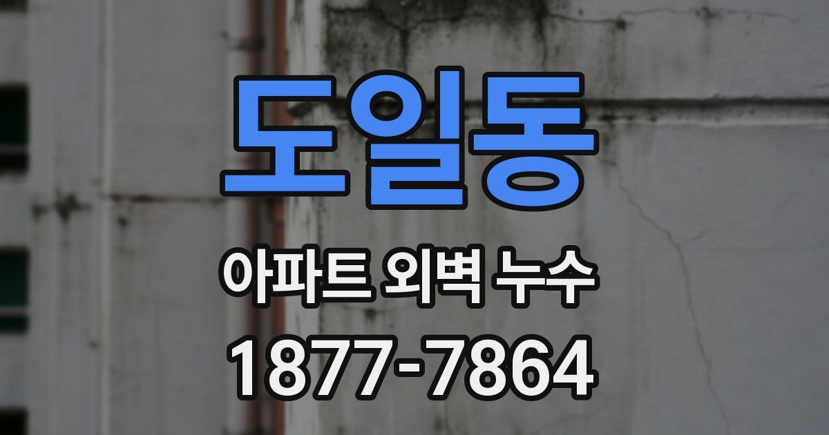 도일동 아파트 외벽 누수