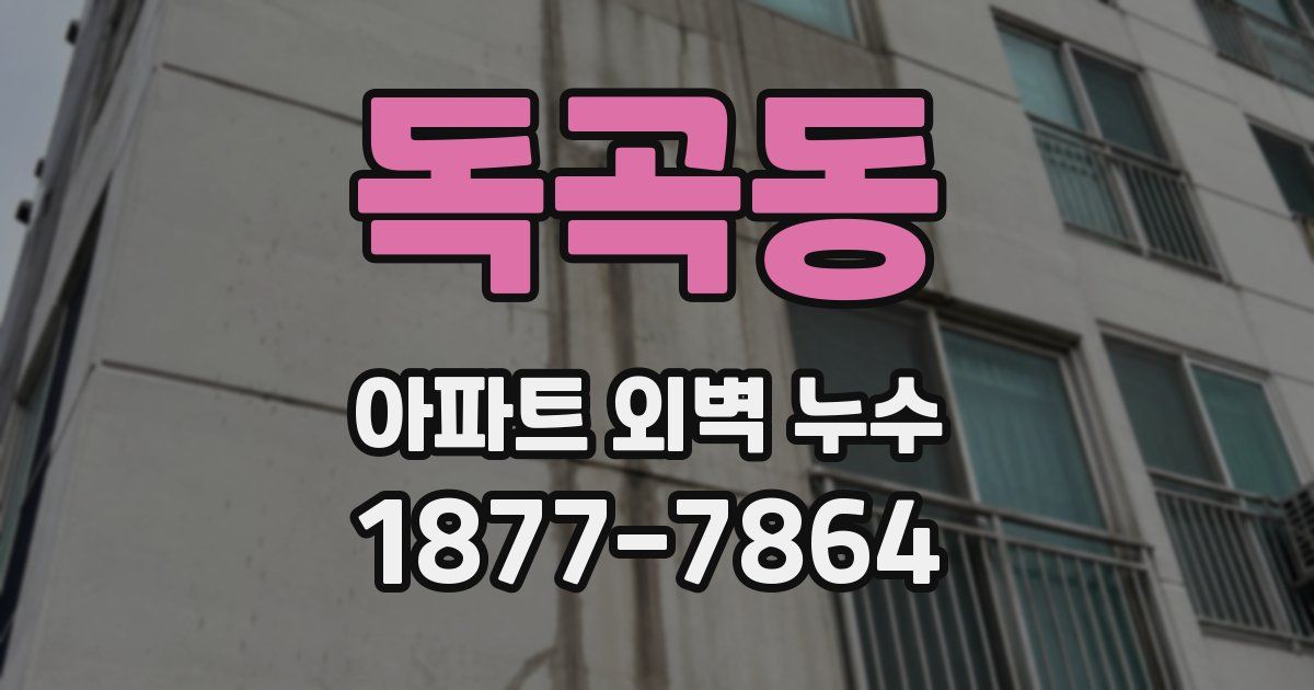 독곡동 아파트 외벽 누수