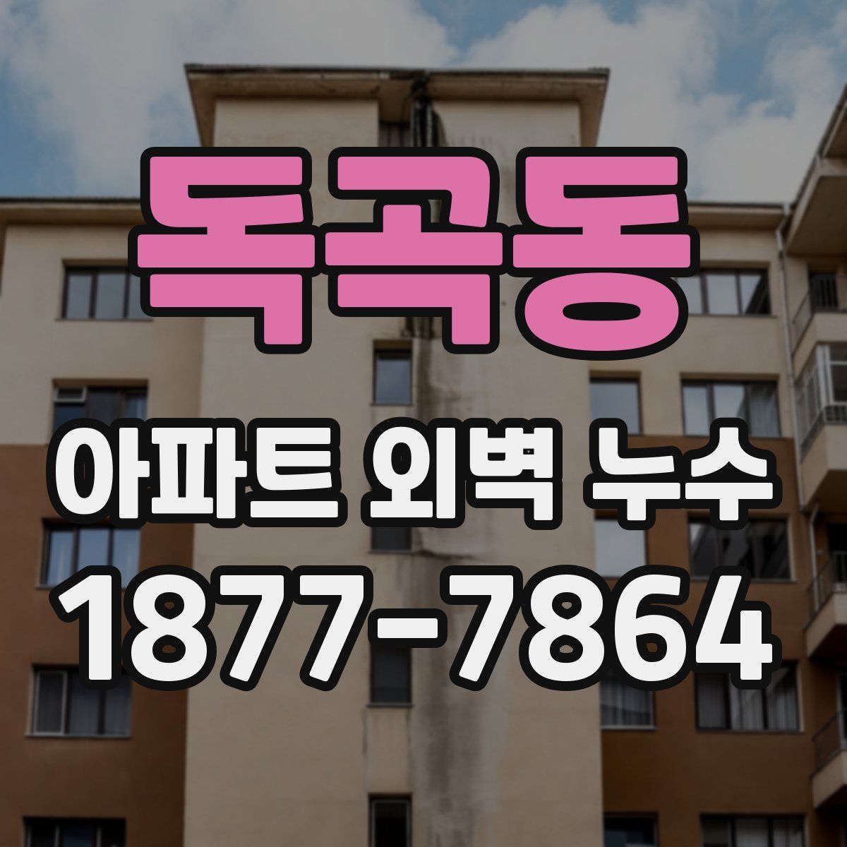 독곡동 아파트 외벽 누수
